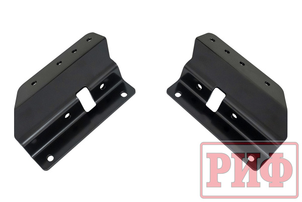 Бампер задний силовой/защита штатного бампера РИФ Renault Duster 2015-2020 c квадратом под фаркоп