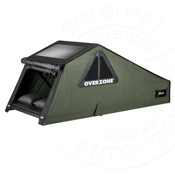 3 Палатка на крышу автомобиля AUTOHOME OVERZONE SMALL STANDARD, тент песочный, лестница 220 мм