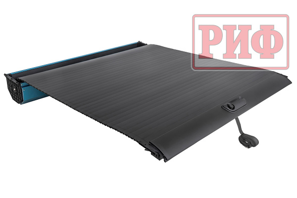 Крышка кузова РИФ для Changan Hunter Plus, роллета раздвижная 1650х1666 мм, алюминиевая, черная