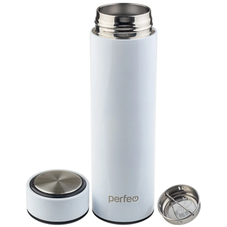2 Термос PERFEO 450 мл, с термодатчиком, белый 2 Термос PERFEO 450 мл, с термодатчиком, белый