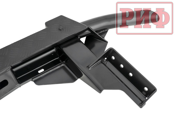 Бампер задний силовой/защита штатного бампера РИФ Renault Duster 2021+ c квадратом под фаркоп