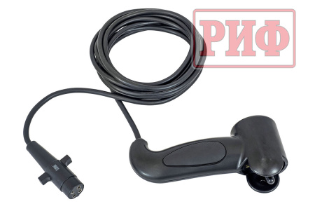 Лебёдка переносная РИФ 9000SR c площадкой в квадрат для фаркопа и проводами (в сборе) синтетический трос