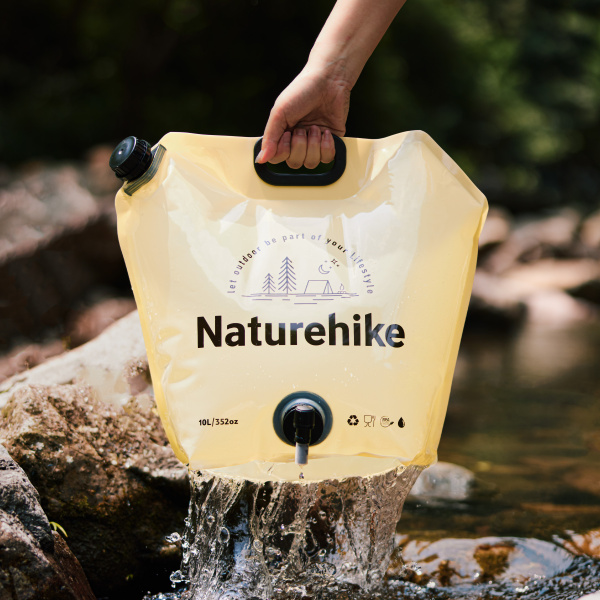 Канистра Naturehike Ling Wo для воды, 10 л., мягкая, голубая