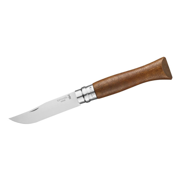 Нож Opinel №9, нержавеющая сталь, ореховая рукоять