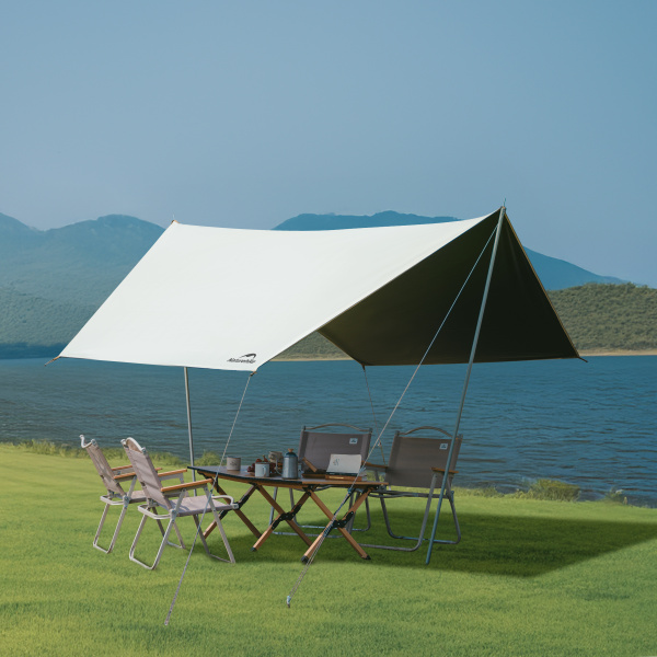 4 Палатка Naturehike Ango Air Pro, 4-местная, быстросборная, надувной каркас, коричневая