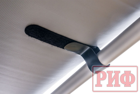 Маркиза автомобильная РИФ 2,5х2,5 м полуавтомат (винил) темно-серая