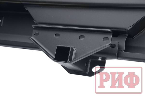 Бампер РИФ силовой задний Jeep Wrangler JK 2007-2018 с квадратом под фаркоп и фонарями, стандарт