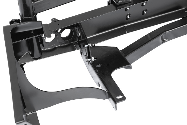 Бампер РИФ силовой задний Toyota Land Cruiser 105 с квадратом под фаркоп, 2-мя калитками, фонарями, подсветкой номера