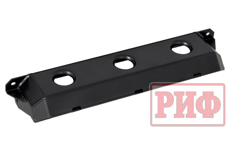 Полубампер передний силовой/защита штатного бампера РИФ для УАЗ Патриот 2015+ с защитой рулевых тяг (центр. часть)