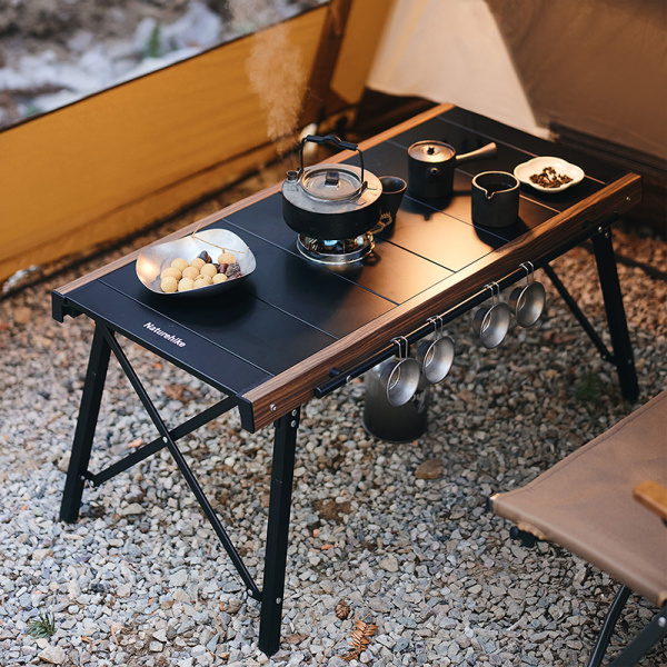 Стол туристический Naturehike IGT складной, 86х43х42 см, черный