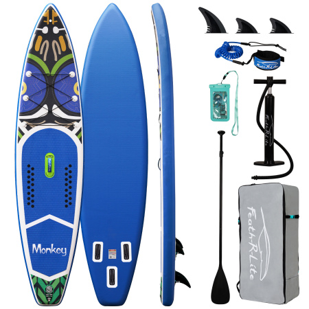 Сапборд надувной Feath-R-Lite MONKEY 335x83x15 см, синий