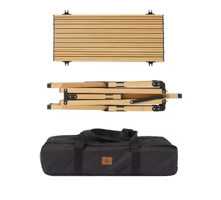 6 Стол туристический Naturehike складной, 118х60х44 см,с Х-образными ножками, черный