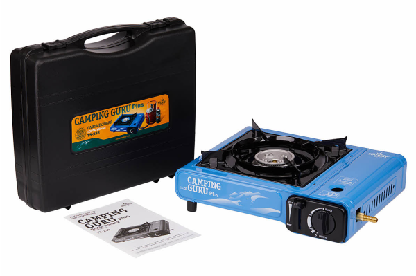 Плита газовая TOURIST CAMPING GURU PLUS, портативная, в кейсе