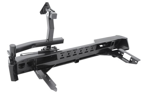 Бампер РИФ силовой задний Toyota Hilux 2015+ с квадратом под фаркоп, калиткой, подсветкой номера