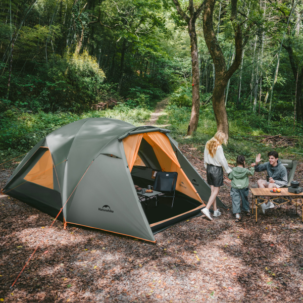 Палатка Naturehike KOTA 4, 8-местная, алюминиевый каркас, темно-зеленая