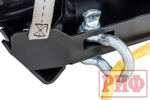 Лебёдка переносная РИФ 9.5XS c облегчённой площадкой и проводами в сборе, короткий барабан, стальной трос