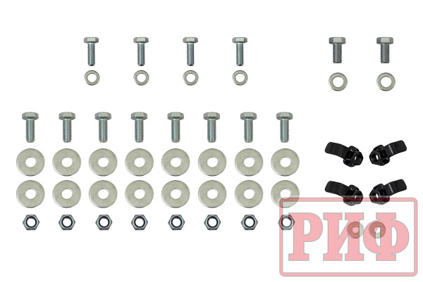 Бампер РИФ силовой передний Toyota Land Cruiser Prado 120 c доп. фарами, центральной дугой, защитой бачка омывателя