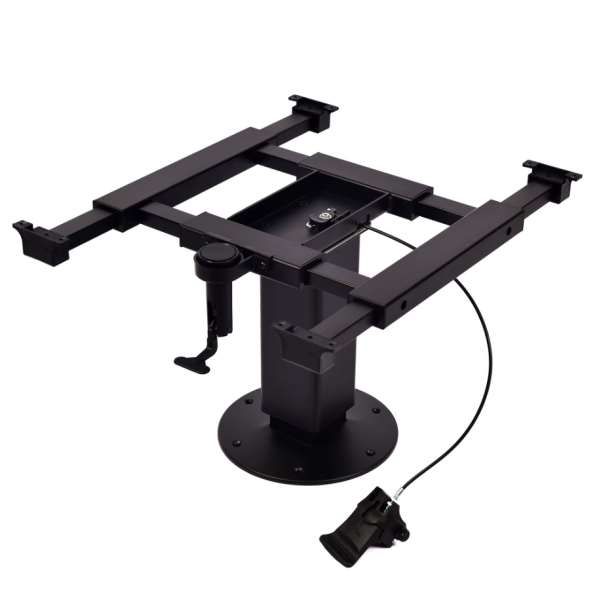 Нога телескопическая для стола в автодом, черная, 2 стороны регулировки