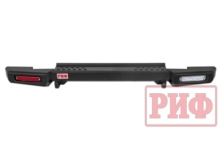 Бампер РИФ силовой задний УАЗ Хантер с фонарями, возможностью установки фаркопа, стандарт