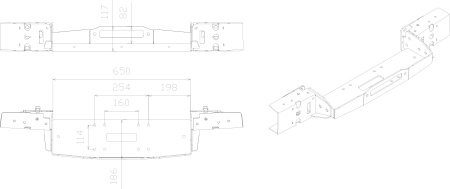 Площадка РИФ под лебёдку в штатный бампер TANK 300