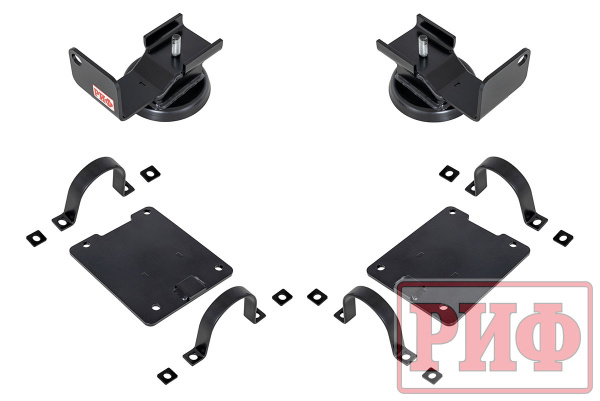 Комплект дополнительных пружин РИФ с кронштейнами для задней оси на УАЗ Патриот 2019+ (двухлистовая рессора)