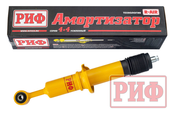 Амортизатор усиленный РИФ передний Toyota Hilux 2015+, Fortuner 2015+ штатный и лифт 0-45 мм