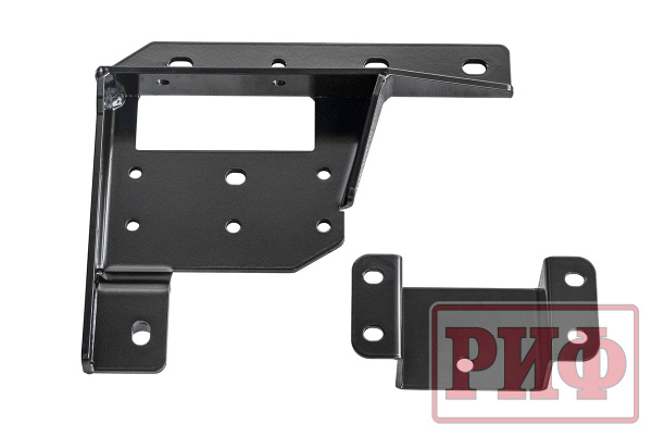 Бампер РИФ силовой передний Mitsubishi Pajero Sport 2015-2020 под доп. фары, с защитной дугой и защитой бачка омывателя (фары в комплект не входят)