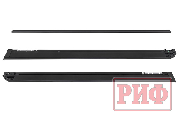 Крышка кузова РИФ для Changan Hunter Plus, роллета раздвижная с электроприводом 1650х1666 мм, алюминиевая, черная