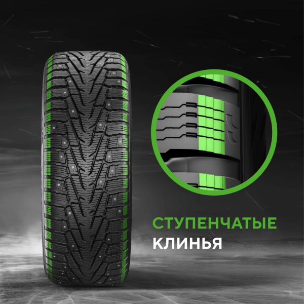 Шина IKON Tyres Character Ice 7 SUV 235/75 R15 105T (Nordman 7 SUV) шипованные