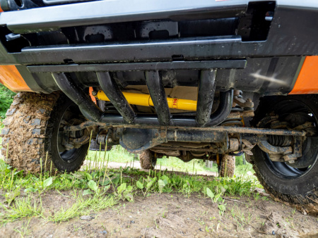 Бампер передний силовой/защита штатного бампера РИФ УАЗ Патриот 2015+ с защитой рулевых тяг стандарт