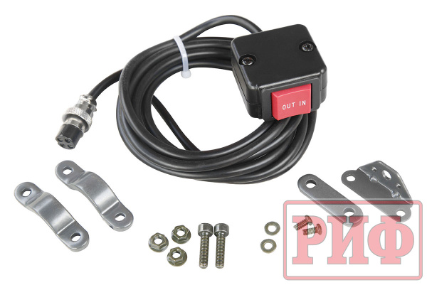 Лебёдка переносная РИФ 2500ASR c малой площадкой и проводами (в сборе) синтетический трос