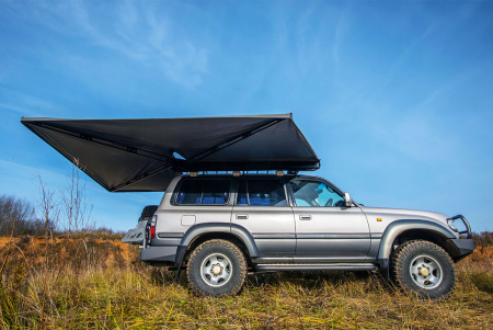 Маркиза автомобильная РИФ безопорная, веерная 2,3х2 м (правая)