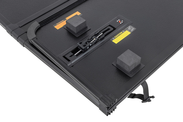 Крышка кузова РИФ для Great Wall Poer KingKong, трёхсекционная 1630х1610/1570 мм, алюминиевая, черная