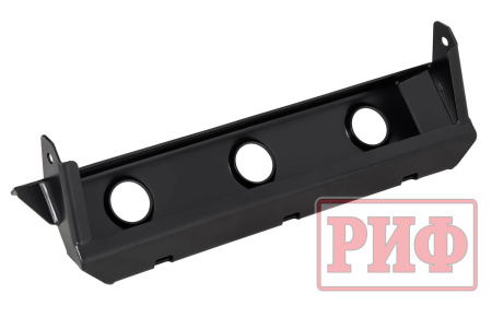 Полубампер передний силовой/защита штатного бампера РИФ для УАЗ Патриот 2015+ с защитой рулевых тяг (центр. часть)
