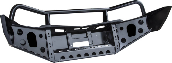 Бампер РИФ силовой передний Mitsubishi L200 2005-2015/Pajero Sport 2009-2015 с защит. дугой и защитой бачка