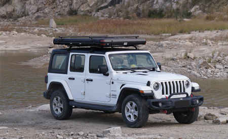 Палатка на крышу автомобиля Wild Land Desert Cruiser 120 Pro с лестницей