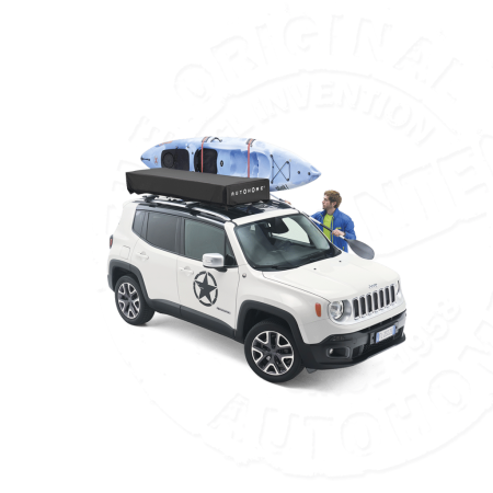 Палатка на крышу автомобиля AUTOHOME OVERCAMP SMALL, тент карбон, лестница 215 мм