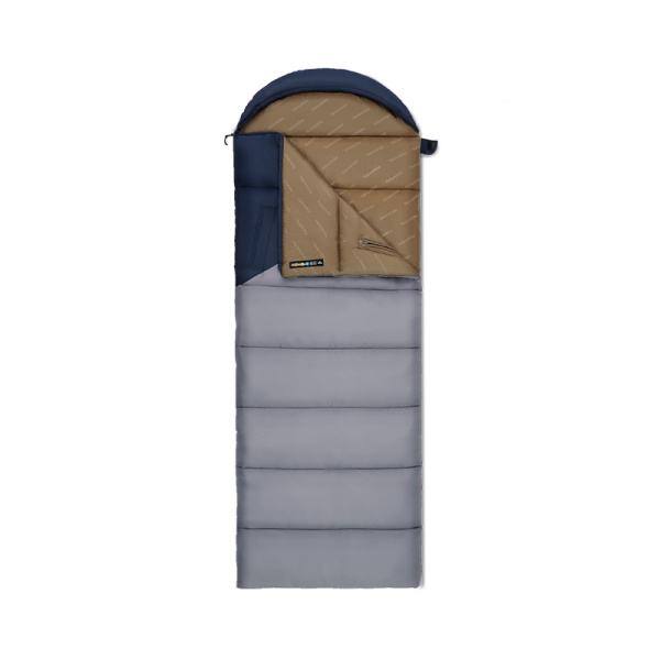 Мешок спальный Naturehike Sunny Day PL02 U250, (190+30)х80 см, (левый) (ТК: +8C), серо-голубой