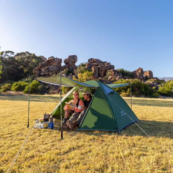 Палатка Naturehike Bleik Series 2-местная, тип B, алюминиевый каркас, желтая