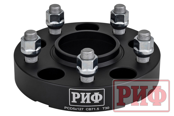 Проставки колёсные РИФ 5x127, центр. отв. 71,6 мм, толщ. 30 мм, 14x1,5 (2 шт.)