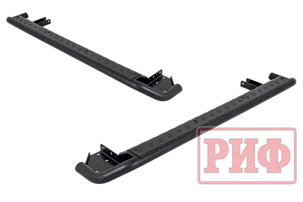 Пороги РИФ силовые Lada Niva Travel (черный алюминий)