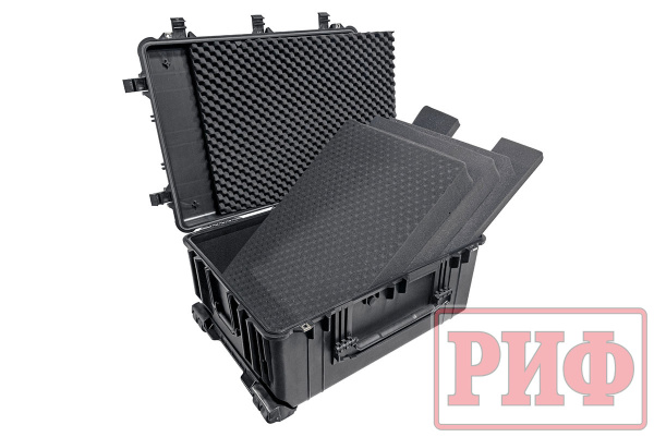 Кейс защитный ударопрочный РИФ 790х595х365 мм на колесах с телескопической ручкой IP55