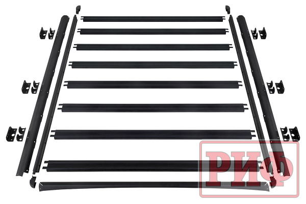 Багажник экспедиционный (платформа) алюминиевый РИФ 1600x2650 мм для ГАЗ Соболь NN с вставкой RIF108-16572 (2 места)