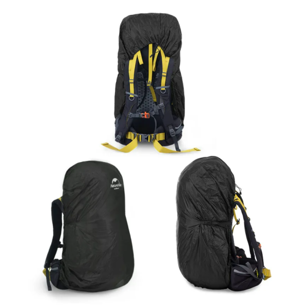 3 Чехол влагозащитный Naturehike, для рюкзака, размер M (35-45 л), черный