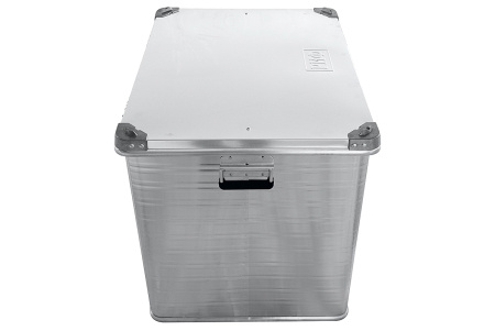 Ящик алюминиевый РИФ усиленный с замком 782х585х622 мм (ДхШхВ)