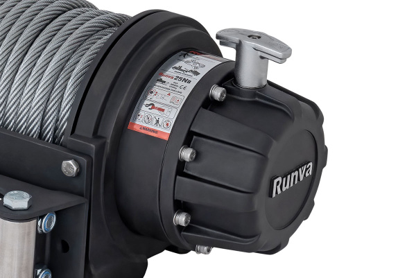 Лебёдка электрическая 24V Runva EWB25000S24V влагозащищенная, стальной трос