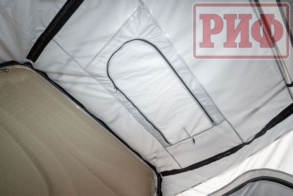 Палатка на крышу автомобиля РИФ Hard RT03-165W, корпус белый, тент серый