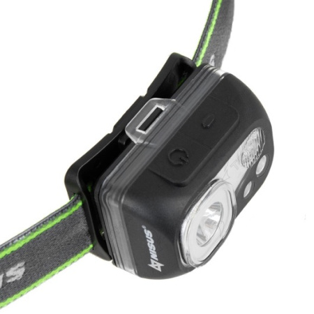 Фонарь налобный NISUS водонепроницаемый 300LM, IPX7, USB