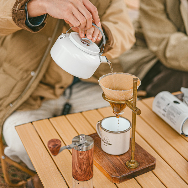 Набор посуды Naturehike туристический 4 в 1, керамическое покрытие, (с чайником)