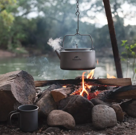 6 Чайник походный Naturehike 1 л., титановый